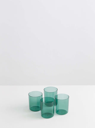 Maison Balzac Medium Teal Tumbler Set of 4 - La Gent Thoughtful Gifts